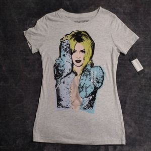 Brittany Spears Shirt Size Small Gray Short Sleeve Casual Collection